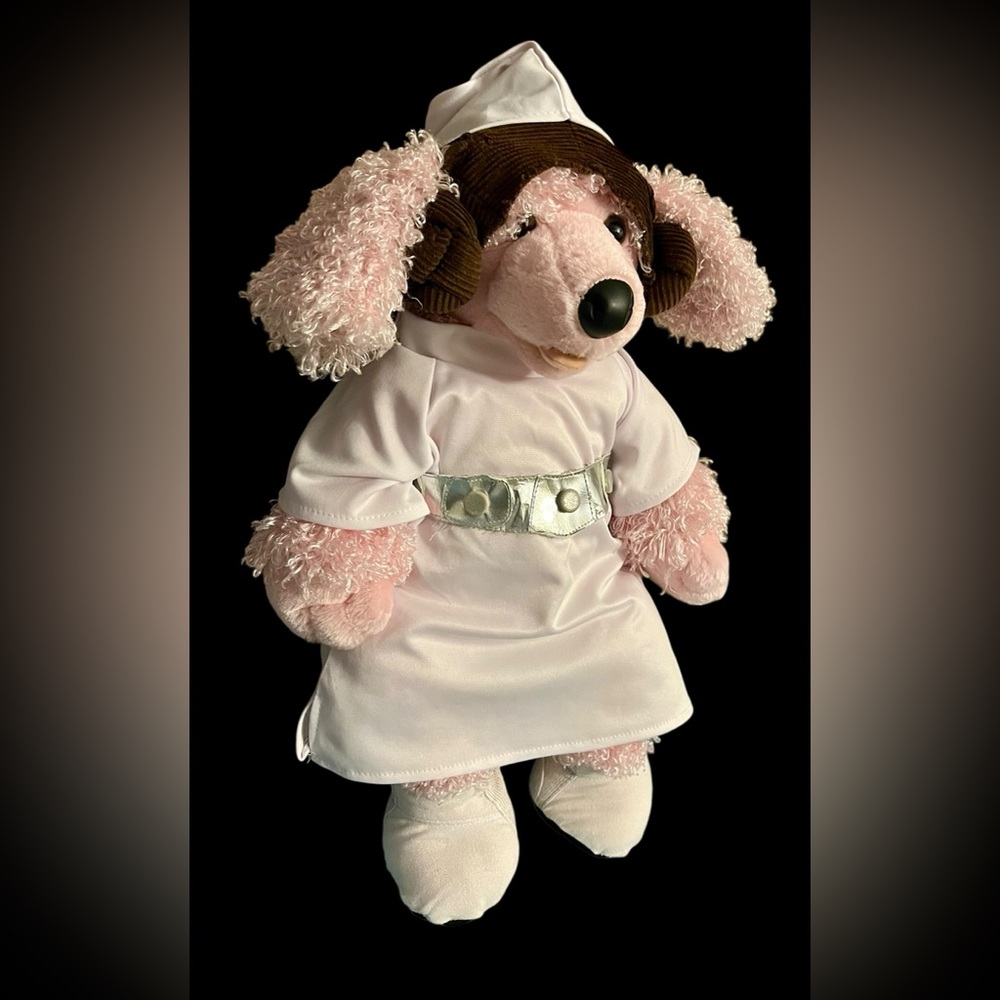 Build-A-Bear Vintage Pink Poodle with Princess Leia's Iconic Star War's Attire - Picture 4 of 11